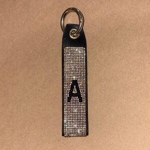 Black and Silver Rhinestone Keychain